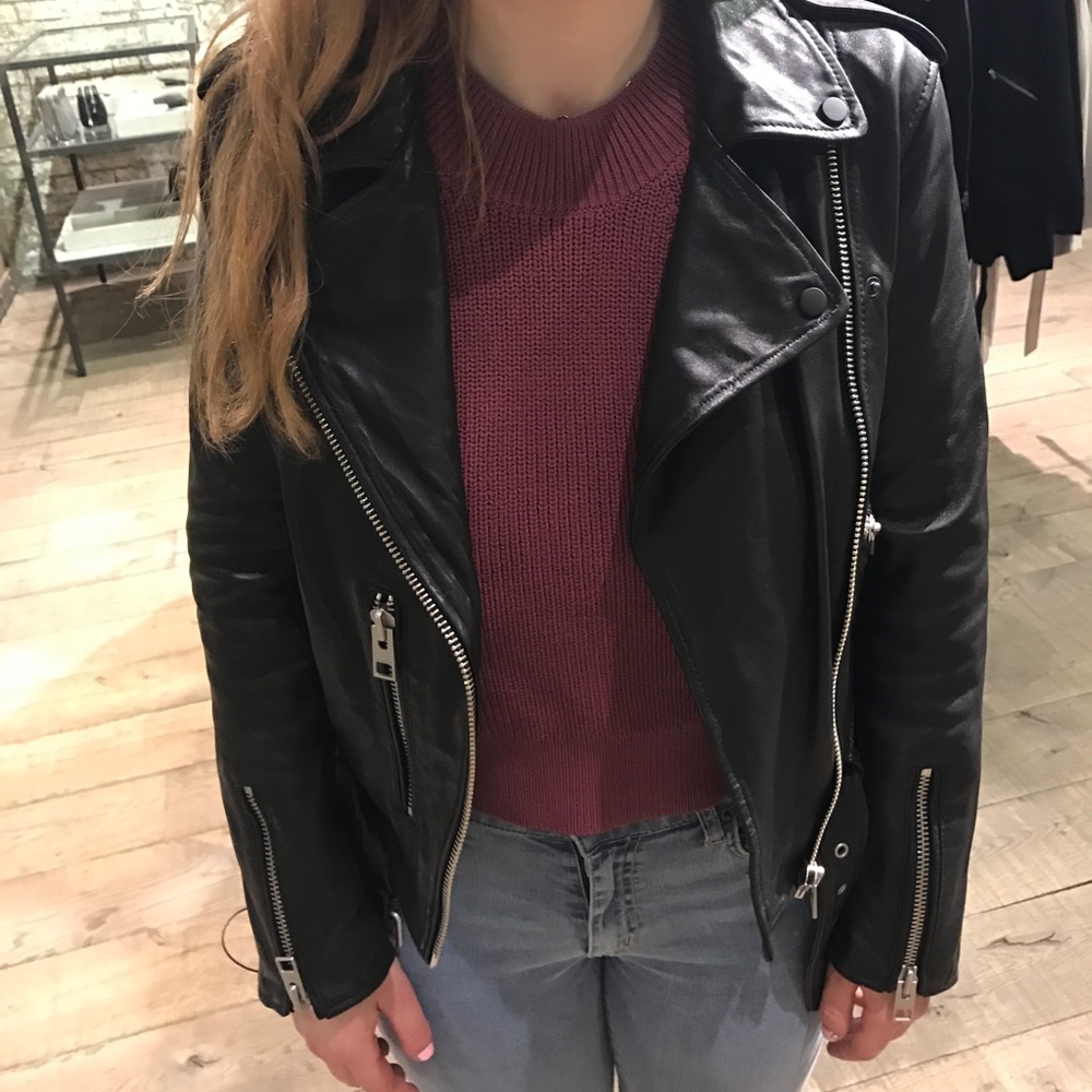 All saints leather biker jacket
